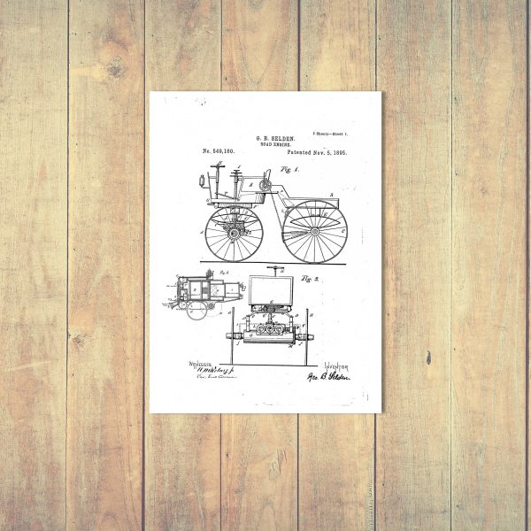 road engine wood mockup