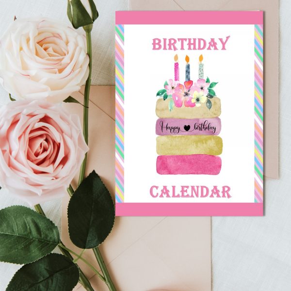 Birthday Calendar Mockup