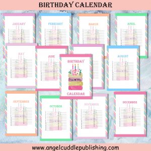 Full Birthday Calendar Mockup