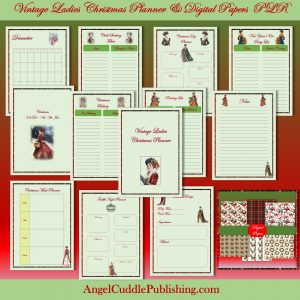 vintage ladies xmas planner